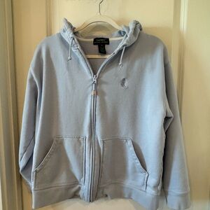 Lauren Ralph Lauren Light Blue Embroidered Sweatshirt